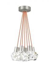 Visual Comfort & Co. Modern Collection 700TDKIRAP7OS-LED922 - Modern Kira dimmable LED Ceiling Pendant Light in a Satin Nickel/Silver Colored finish