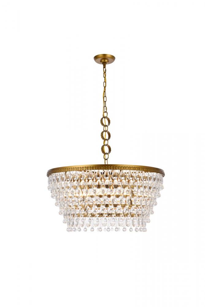 Nordic 6 Lights Brass Chandelier