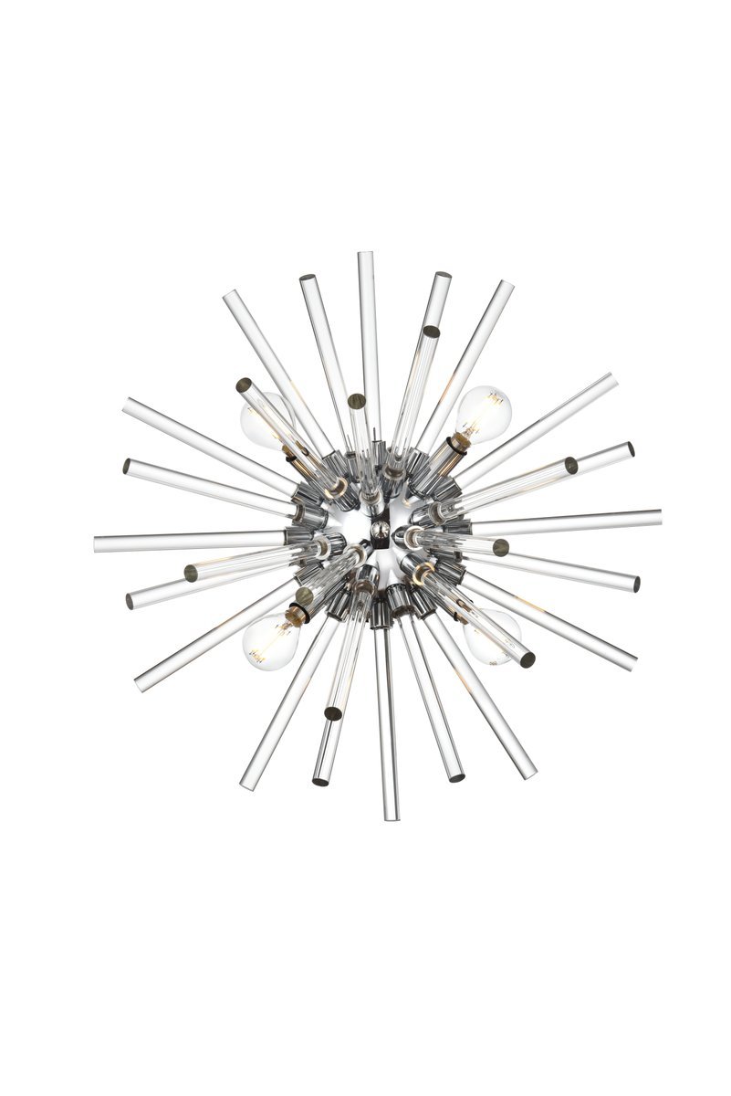 Sienna 18 Inch Crystal Rod Wall Sconce in Chrome