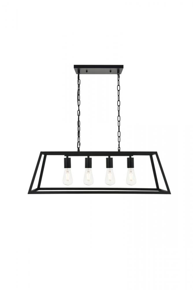 Resolute 4 Light Black Pendant