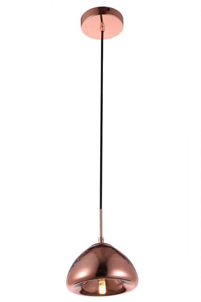 Reflection Collection Pendant D7in H5in Lt:1 Copper Finish