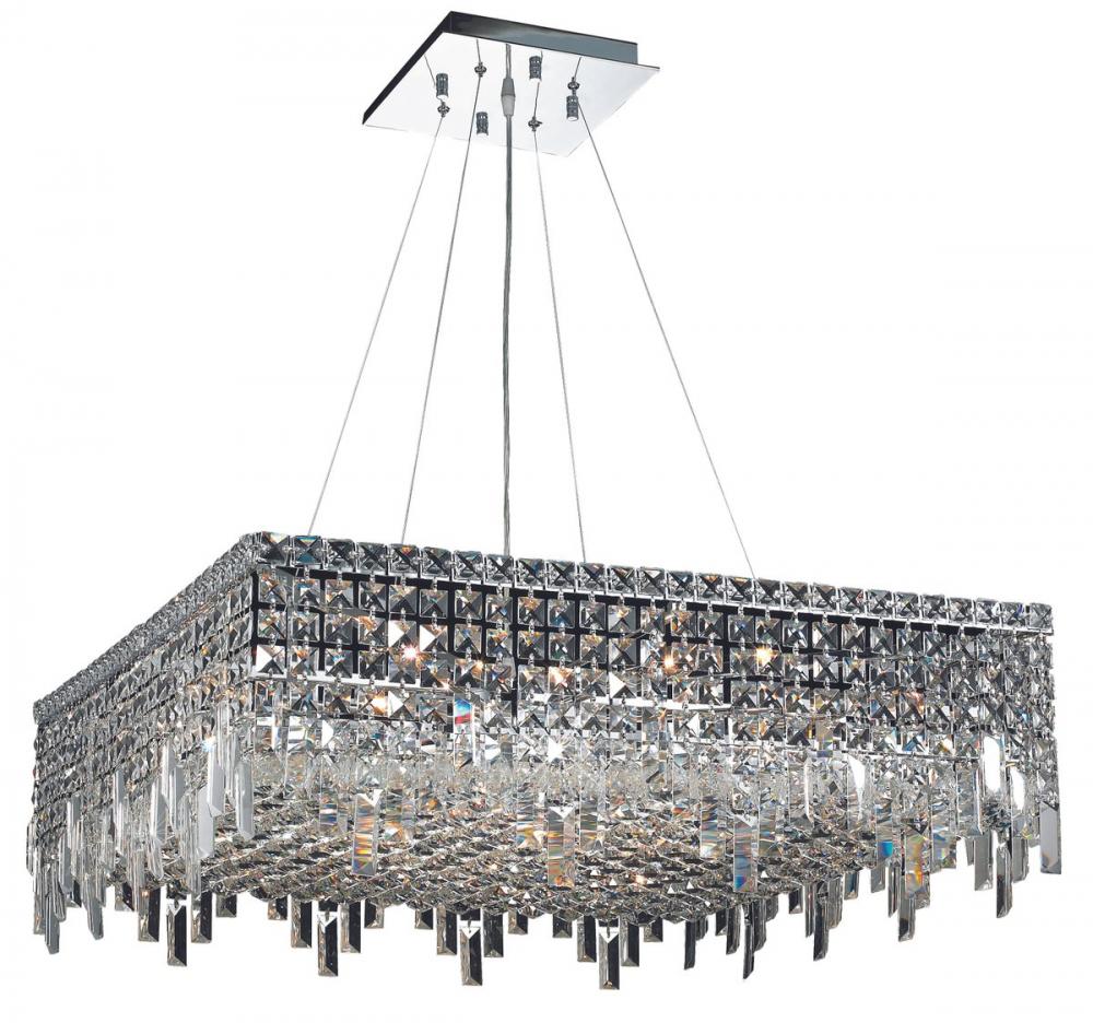 MaxIme 12 Light Chrome Chandelier Clear Royal Cut Crystal