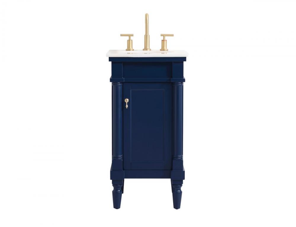 18.5 Inch Single Bathroom Vanity in Blue