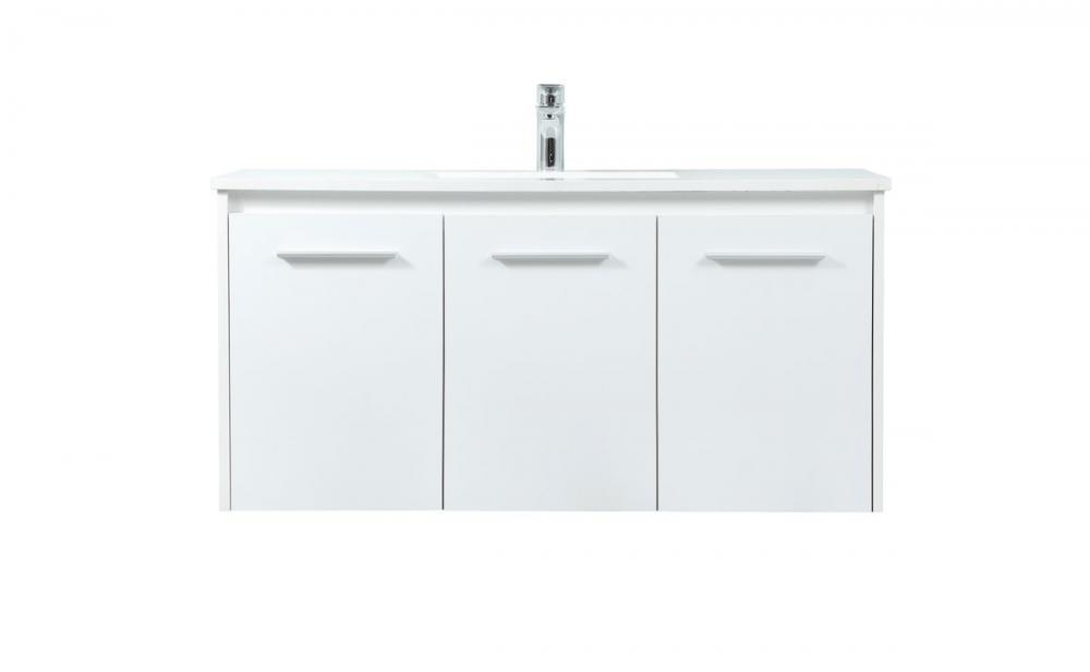 40 Inch Single Bathroom Vanity in White