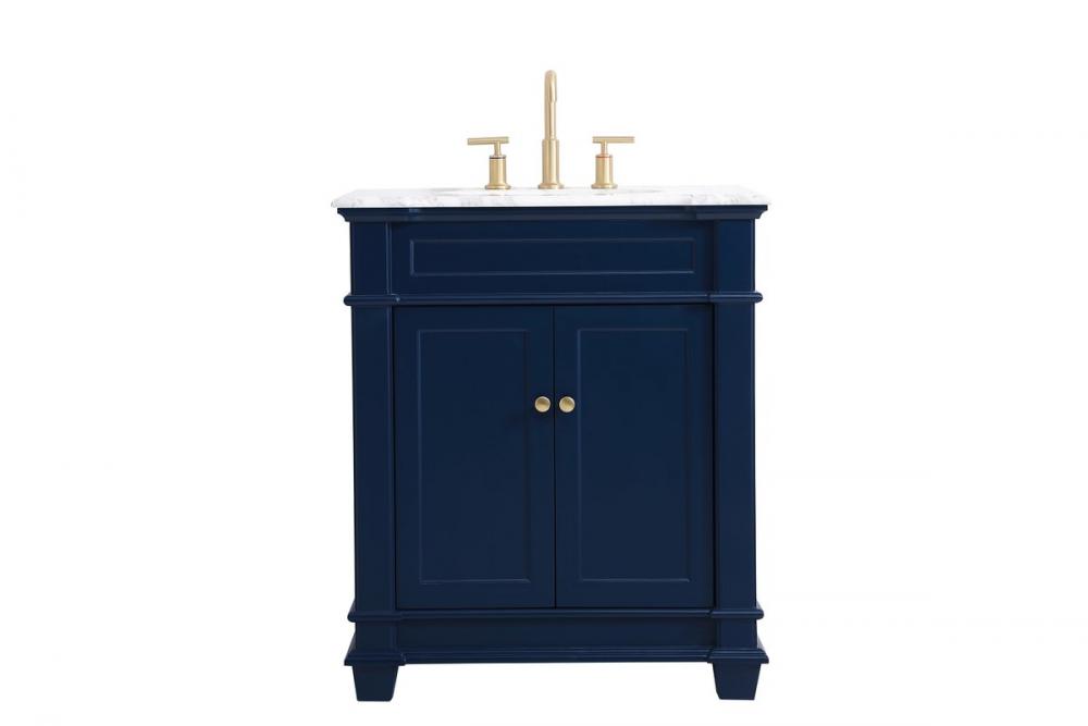 30 Inch Single Bathroom Vanity Set in Blue