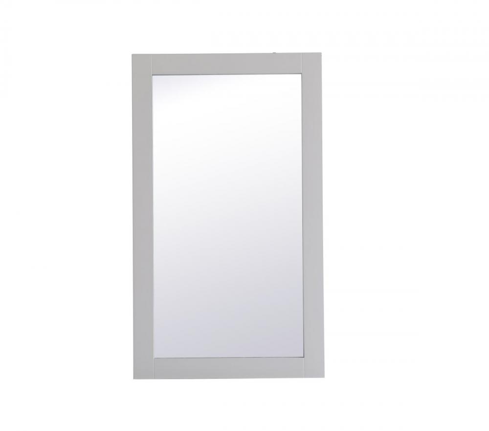 Aqua Rectangle Vanity Mirror 18 Inch in Grey