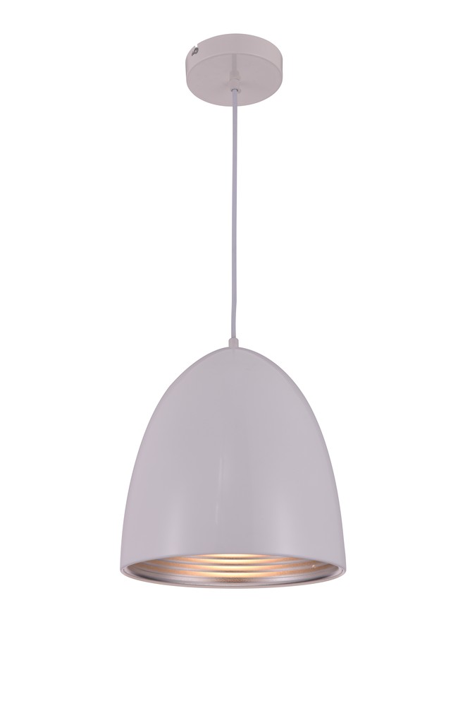 Circa Collection Pendant D9.5in H10.5in Lt:1 white Finish