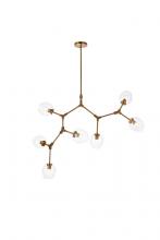 Elegant 1712G57BR - Cavoli 7 Lights Brass Chandelier