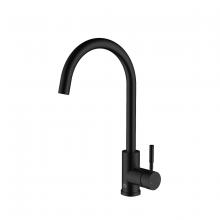 Elegant FAK-307MBK - Finn Single Handle Kitchen Faucet in Matte Black