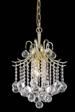 Elegant LD8200D12G - Amelia Collection Pendant D12in H15in Lt:3 Gold Finish