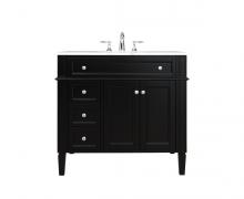 Elegant VF12536BK - 36 Inch Single Bathroom Vanity in Black