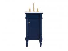 Elegant VF13018BL - 18.5 Inch Single Bathroom Vanity in Blue