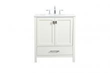 Elegant VF18830WH - 30 Inch Single Bathroom Vanity in White