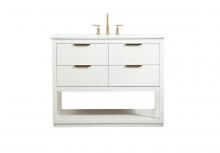 Elegant VF19242WH - 42 Inch Single Bathroom Vanity in White