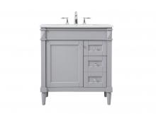 Elegant VF31832GR - 32 Inch Single Bathroom Vanity in Grey