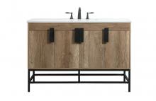 Elegant VF48848NT - 48 Inch Single Bathroom Vanity in Natural Oak