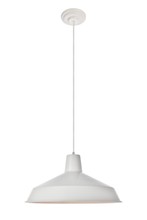 Elegant LD5022D16WH - Penrose Collection Pendant D15.9 H8.8 Lt:1 Glossy frosted white Finish