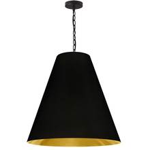 Dainolite ANA-L-MB-698 - 1LT Anaya Large Pendant,  MB w/ BK/GLD Shade