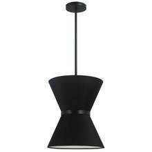 Dainolite CTN-121P-MB-797 - 1LT Incandescent Pendant, MB w/ BK Shade