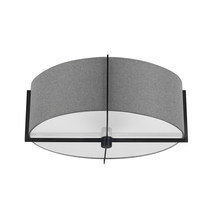 Dainolite PST-153SF-MB-GRY - 3LT Incandescent Semi-Flush Mount, MB w/ GRY Shade