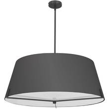 Dainolite PST-324P-MB-BK - 4 LT Incandescent Pendant, MB w/ BK fabric shade