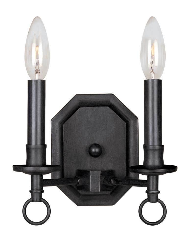 Hastings Collection 2-Light Rust Wall Sconce