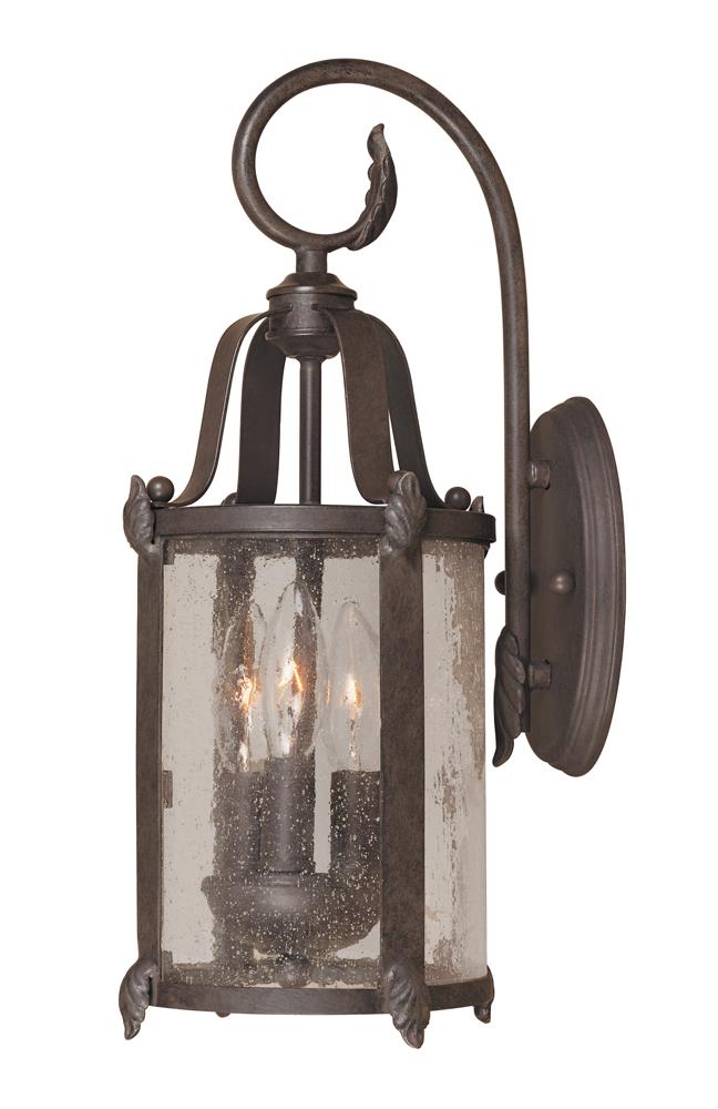 Old Sturbridge Collection 3-Light Bronze Outdoor Wall Lantern