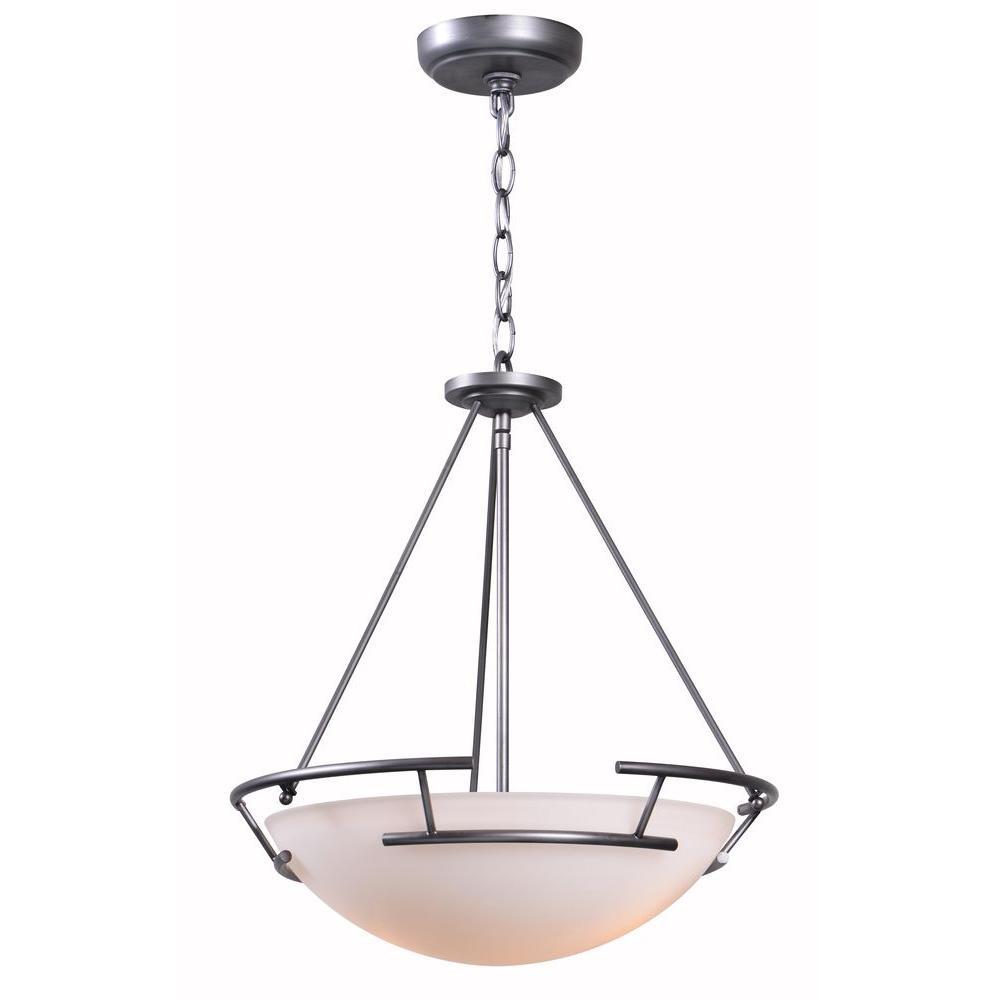 Ava Collection 2-Light Brushed Nickel Indoor Pendant