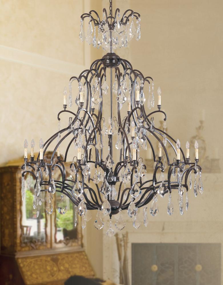 Timeless Elegance Collection 21-Light Bronze Chandelier