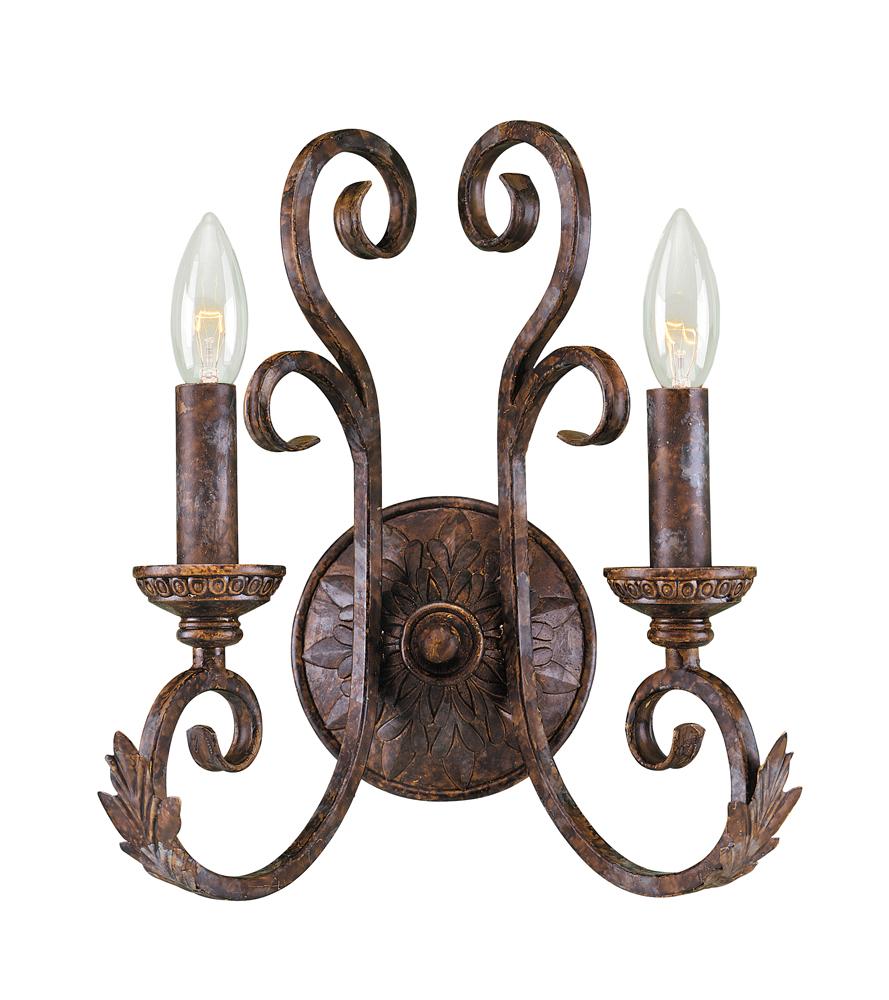 Medici Collection 2-Light Oxide Bronze Wall Sconce
