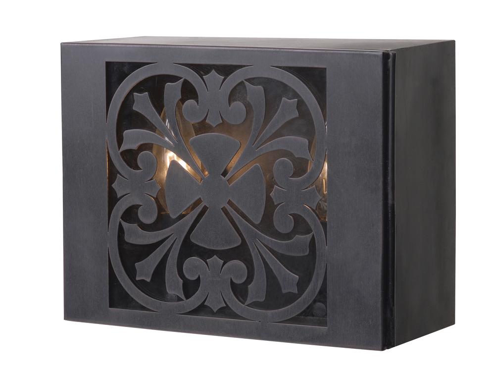 Sevilla Collection Wall-Mount 2-Light Outdoor Rust Sconce