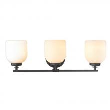 World Imports EW1006OB4 - 3-Light Oil-Rubbed Bronze Sconce with White Frosted Glass Shade
