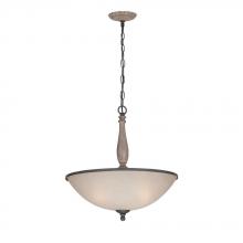 World Imports WI973942 - Capra Collection 3-Light Rust Pendant with Distressed Ivory Accents