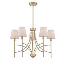 World Imports WI975211 - Millau Collection 5-Light Satin Gold Chandelier