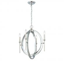 World Imports WI975828 - Rondure Collection 4-Light Polished Nickel Chandelier