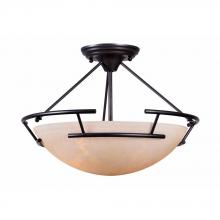 World Imports WI7080488 - Ava Collection 2-Light Oil Rubbed Bronze Indoor Semi Flush Mount