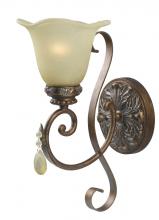 World Imports WI476160 - Catania Collection 1-Light Oxide Bronze with Silver Sconce