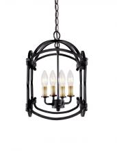 World Imports WI6140642 - Hastings Collection 4-Light Outdoor Rust Hanging Lantern