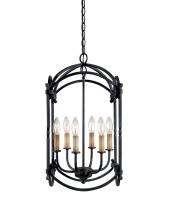 World Imports WI6140842 - Hastings Collection 6-Light Rust Hanging Lantern