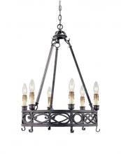 World Imports WI8002085 - 6-Light Textured Rust Smallest Chandelier
