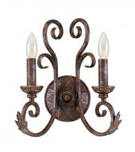 World Imports WI8108258 - Medici Collection 2-Light Oxide Bronze Wall Sconce