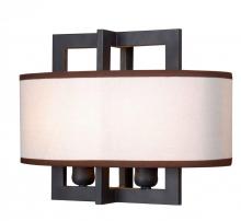 World Imports WI490842 - Cathedral 2-Light Rust Sconce with Shade