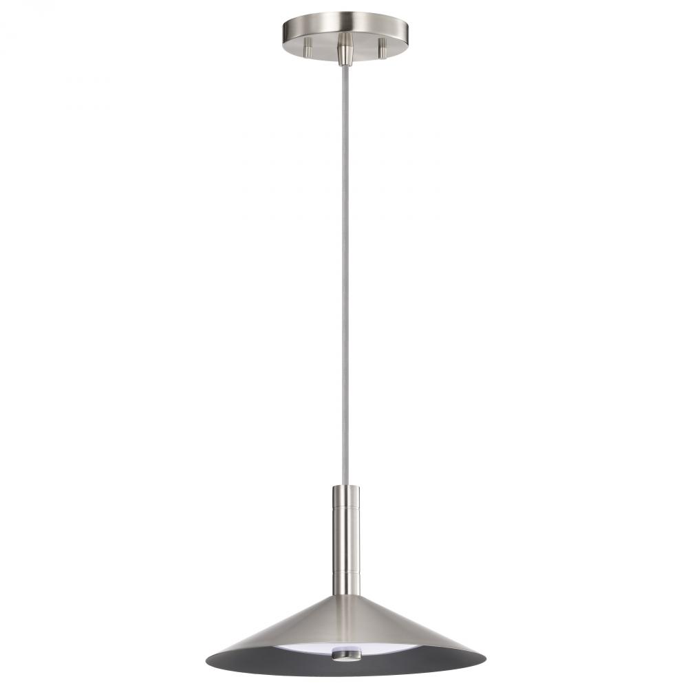 Corrine; 10 Inch LED Pendant; Brushed Nickel; 3K/4K/5K CCT Selectable