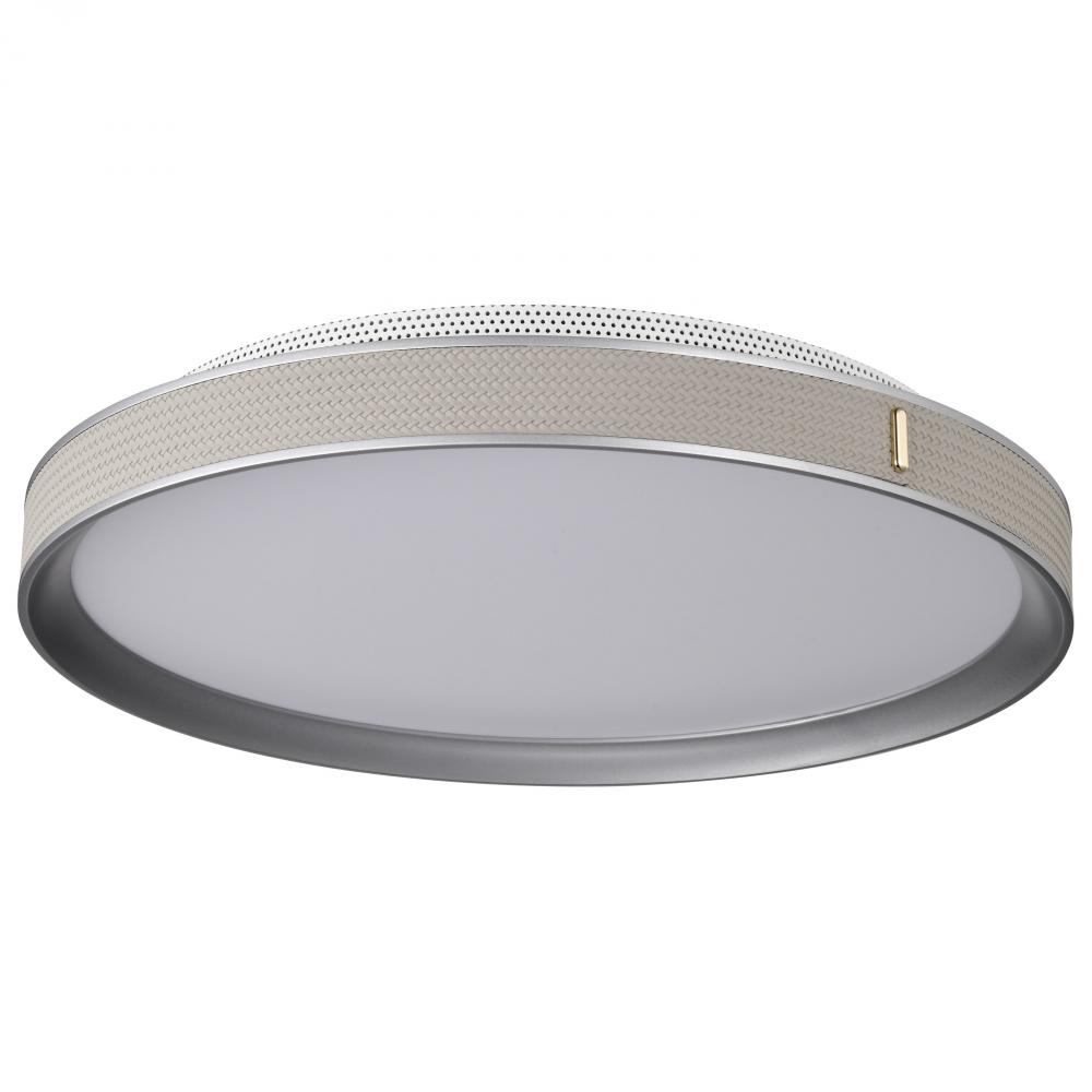 Bandon; 20 Inch LED Flush Mount; Gray with Off White Wrap; Acrylic Lens