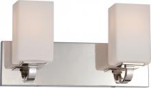 Nuvo 60/5182 - Vista - 2 Light Vanity with Opal Frosted Glass - Polished Nickel Finish