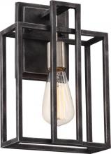Nuvo 60/5856 - Lake - 1 Light Wall Sconce - Iron Black Finish with Brushed Nickel Accents