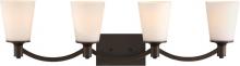 Nuvo 60/5974 - Laguna - 4 Light Vanity with White Glass - Forest Bronze Finish