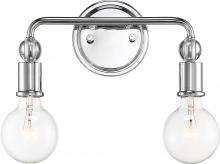 Nuvo 60/6562 - Bounce - 2 Light Vanity with Crystal Accent - Polished Nickel Finish