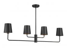 Savoy House Meridian M100127MBK - 4-Light Linear Chandelier in Matte Black