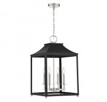Savoy House Meridian M30009MBKPN - 4-Light Pendant in Matte Black with Polished Nickel